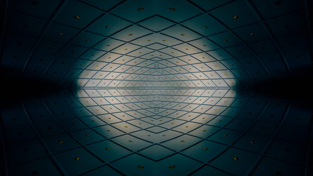 3d illustration of abstract geometric background. Futuristic technology style.の写真素材