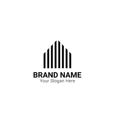 Modern line house logo, suitable for real estate or other building related brand iconsのイラスト素材