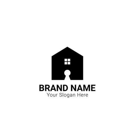 Secure house logo design, suitable for security related brand iconsのイラスト素材