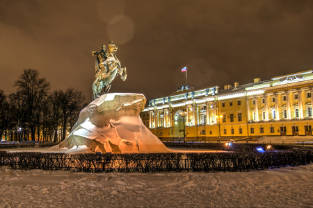 Saint- Petersburg, Russia, December 23, 2017: Monument to Peter the Greatのeditorial素材