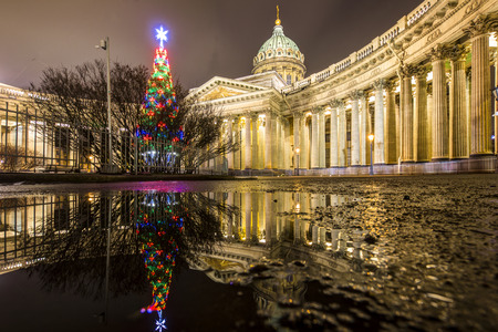 Russia, Saint-Petersburg, 03, January, 2018: New Year's Cathedralのeditorial素材
