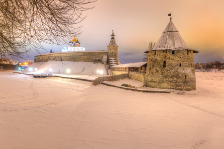 Russia, Pskov, 20, January, 2018: The Pskov Kremlin, Pskov Kromのeditorial素材