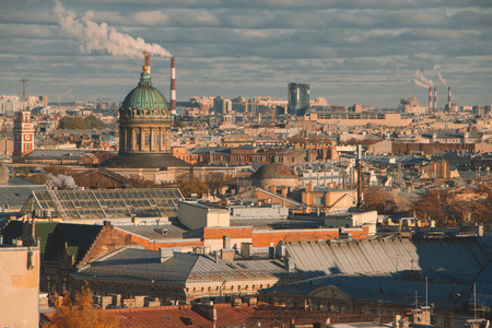 St. Petersburg, Russia, 25, October, 2017: View from St. Isaac's Cathedral to St. Petersburgのeditorial素材