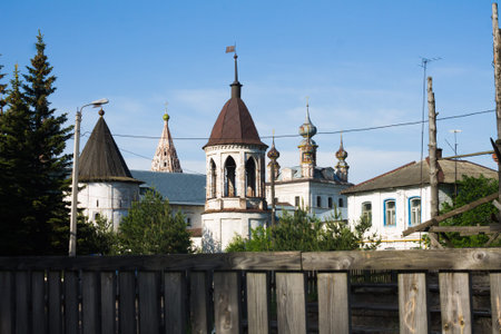 Russia, Yuryev-Polsky, 30, May, 2015: The Mikhailo-Arkhangelsk Monastery, Vladimir Region