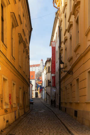 Bratislava, Slovakia - walk in the old city of Bratislava, view of the city.のeditorial素材