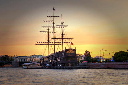 St. Petersburg, Russia - September 1, 2019 - View of the shipのeditorial素材