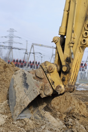 big yellow diggerの写真素材