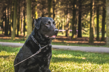 Black labrador dog