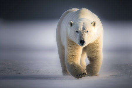 Portrait of a polar bear in natural habitat, generative aiの素材