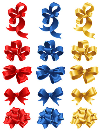 Illustration - set of colourful gift bowsのイラスト素材