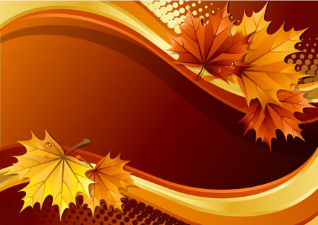 Illustration - autumn leaves backgroundのイラスト素材