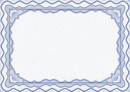 Vector illustration - blue certificate templateのイラスト素材