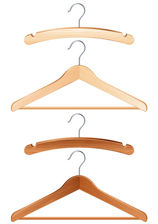 Vector illustration - isolated clothing hangersのイラスト素材