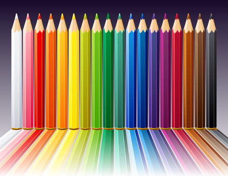  illustration - background with color pencilsのイラスト素材