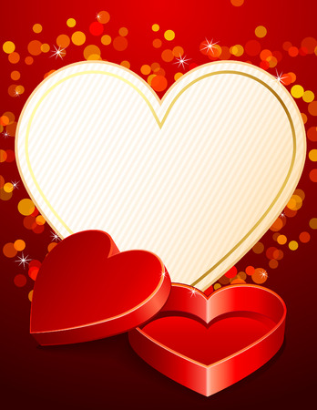 Vector illustration - Valentine's day background with gift boxのイラスト素材