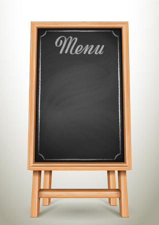 Vector illustration - menu on blackboardのイラスト素材