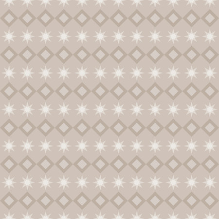 Seamless vector background. Modern geometric pattern with repeating elements. Brown and white ornament.の写真素材