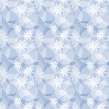 Seamless pattern with snowflakes on a light blue backgroundの写真素材