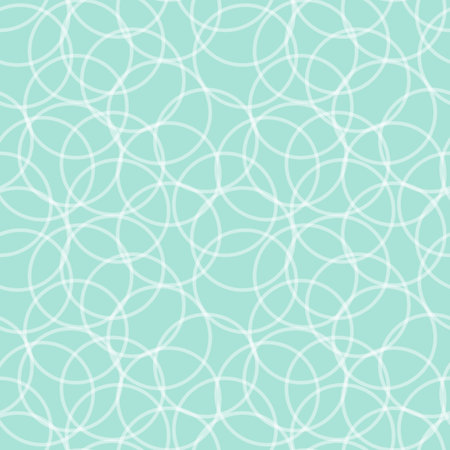 Seamless pattern with circles on a turquoise background.の写真素材