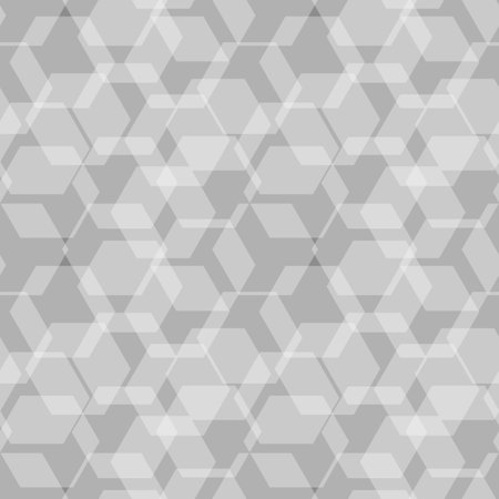 Seamless geometric pattern. Vector background. Gray and white colors.の写真素材