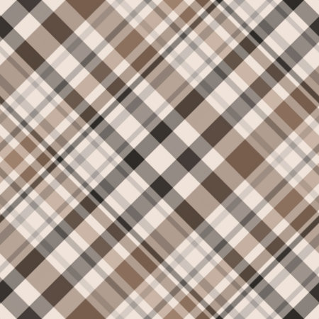 Seamless pattern in brown and white colors for plaid, fabric, textile, clothes, tablecloth and other things. Vector image.の写真素材