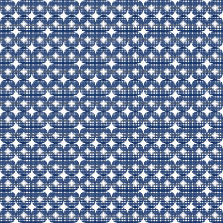 Seamless pattern with stars on a blue background. Vector illustration.の写真素材