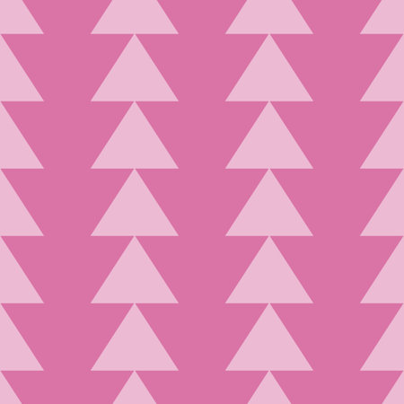 Seamless pattern with christmas trees. Vector illustration. Pink background.の写真素材
