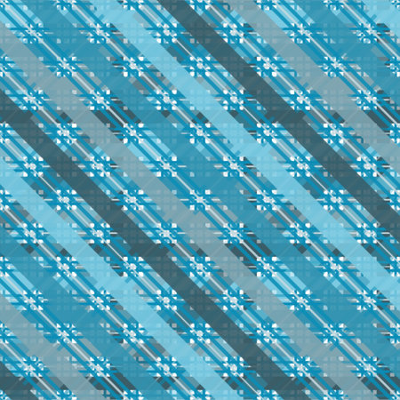 Seamless plaid pattern. Vector illustration. Blue background.