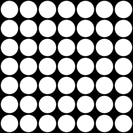 Seamless Circle Pattern. Vector Black and White Background. Regular Textureの写真素材