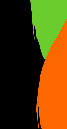 abstract background with geometric shapes in orange, green and black colorsの写真素材