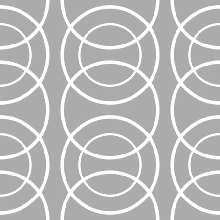 Seamless pattern with circles. Monochrome vector background.の写真素材
