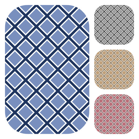 Seamless pattern with rhombuses and squares. Vector illustration.の写真素材