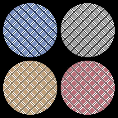 Set of vector seamless patterns with rhombus, squares, circles. Endless texture can be used for printing onto fabric and paper or scrap booking.の写真素材