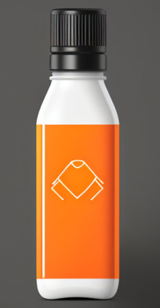 Mockup of a medical bottle with a blank label. 3d renderingの素材