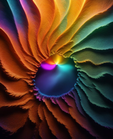 Abstract fractal. Fractal art background for creative design. Decoration for wallpaper, desktop, poster, cover booklet. Print for clothes, t-shirt. Creative illustration for designの素材