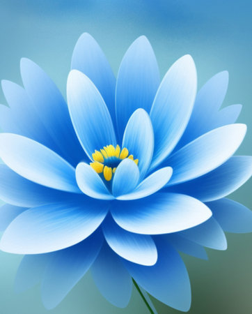 Blue flower on a blue background. Floral background. Nature.の素材