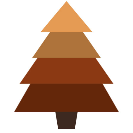 Christmas tree flat icon. Vector colorful illustration. Isolated on white background.の写真素材