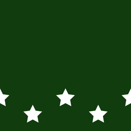 Stars seamless pattern. White stars on green background. Vector illustration.の写真素材