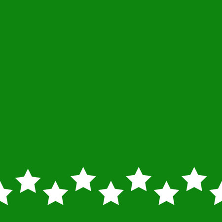 Star rating. White stars on a green background. Vector illustration.の写真素材
