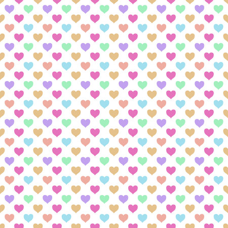 Seamless pattern with colorful hearts. Vector illustration, EPS 10の写真素材