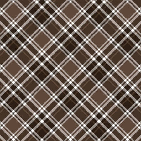 Seamless pattern in brown and white colors for plaid, fabric, textile, clothes, tablecloth and other things. Vector image.の写真素材