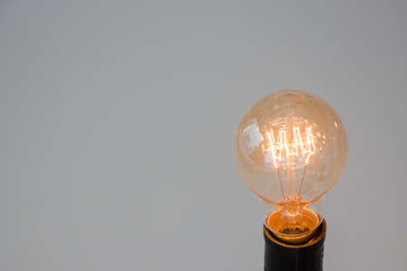 Light bulb decoration in white backgroundの写真素材
