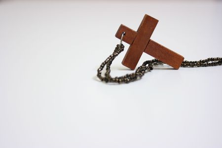 Ladies accessory,a cross pendant の写真素材
