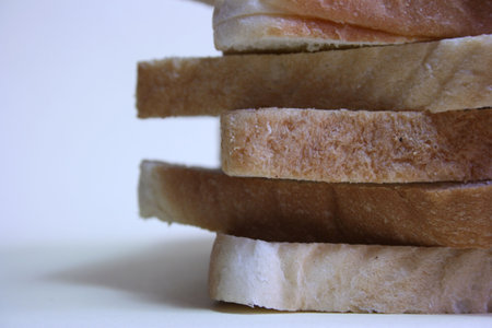 Close up breads, side view