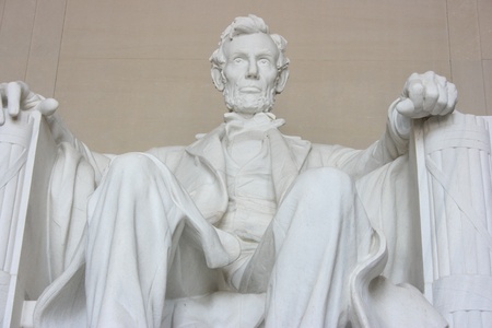 Washington DC, July 22, 2010 â Abraham Lincoln Memorial, close upのeditorial素材
