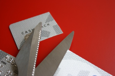 Cut credit cardの写真素材