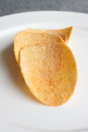 Potato chips, close upの写真素材