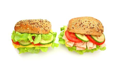 Fresh sandwich with vegetablesの写真素材