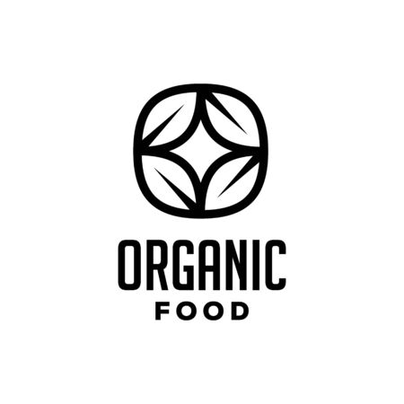 Eco food, vegan organic products and ecology. Set of design elementsのイラスト素材
