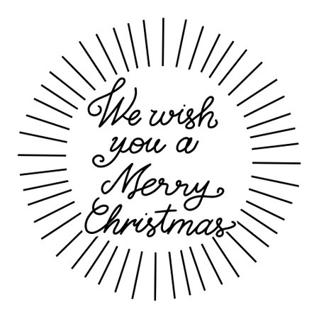 Merry Christmas Greeting Card Handdrawn Warm and Beautiful Winter background. Holiday Happiness. Trend design decorations and posters. Vector Illustration EPSのイラスト素材